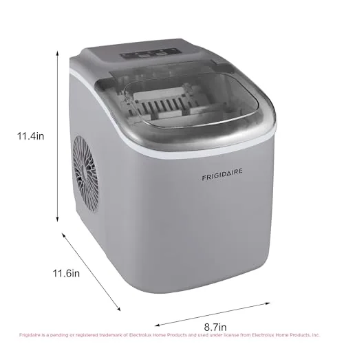 The EFIC189 next to a larger 40 pound countertop ice maker for comparison