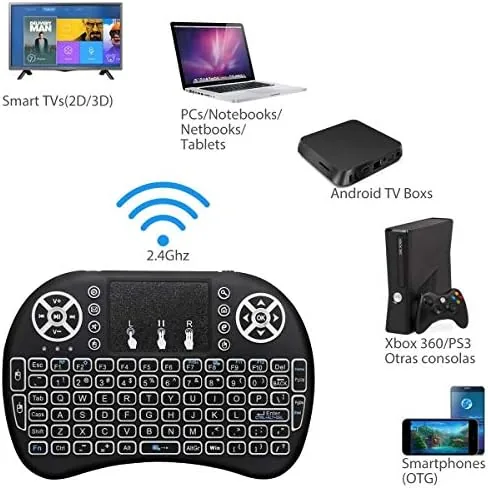 Close look at the 2.4G Mini Wireless Keyboard with Touchpad Mouse, Upgraded Multi BRG build quality