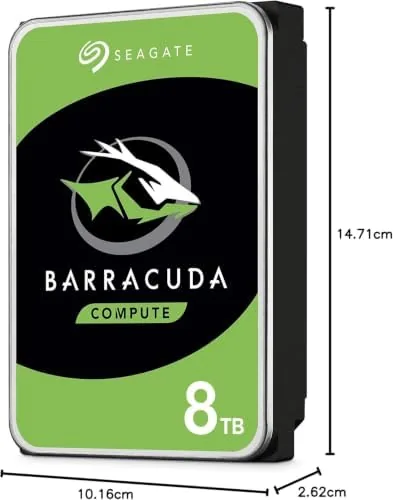 Close look at the Seagate BarraCuda Internal Hard Drive 8TB SATA 6Gb/s 256MB Cache build quality