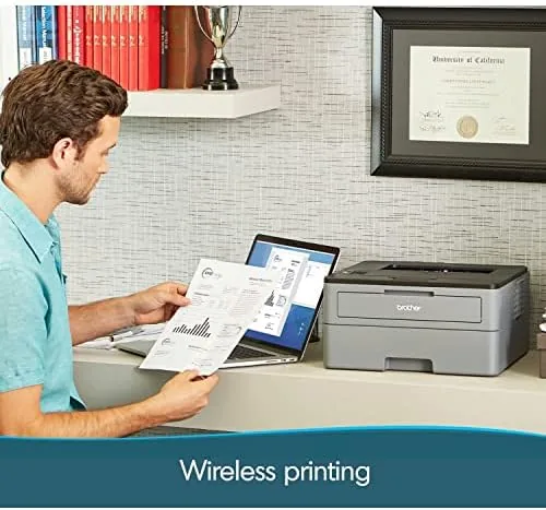 Brother HL-L2350DW printing a duplex document