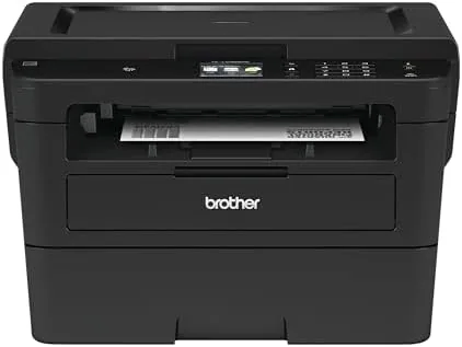 Brother HLL2395DW laser printer with the scanner lid closed