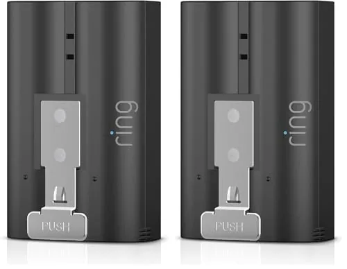 Charged and spare Quick Release battery packs side by side