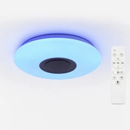Overview of the Upgrade 15 inch Dimmable LED Music Ceiling Light with Bluetooth