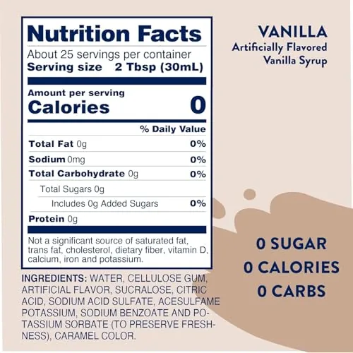 Close look at the Jordan's Skinny Mixes Sugar Free Coffee Syrup, Vanilla Coffee Flavoring build quality