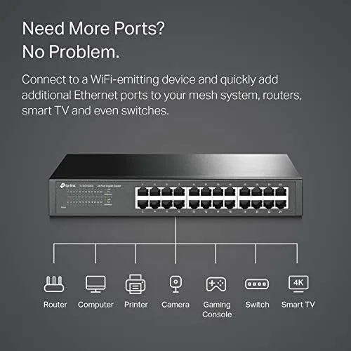 Close up of the shielded gigabit ports and status LEDs