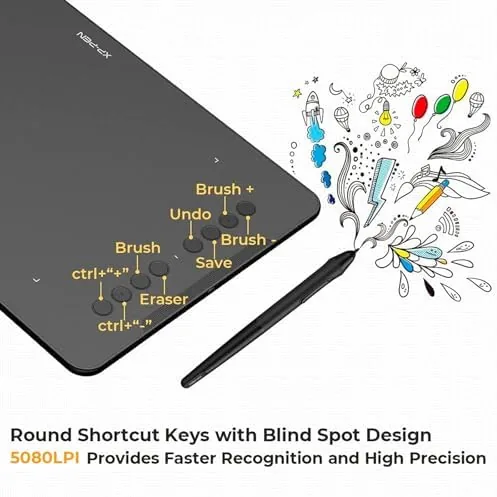 Another view of the XPPen Deco 01 V3 10x6 Drawing Tablet, 16K Battery-Free Stylus