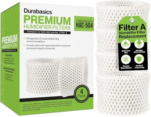 Durabasics 4 Pack of Premium Humidifier Filters Compatible with Honeywell Humidifier Filters HAC-504, HAC-504AW Review: Tested and Rated