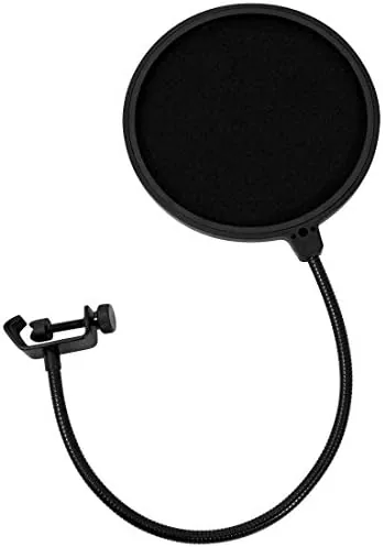 The AKG Project Studio P220 Large Diaphragm Condenser Microphone With Pop in real use