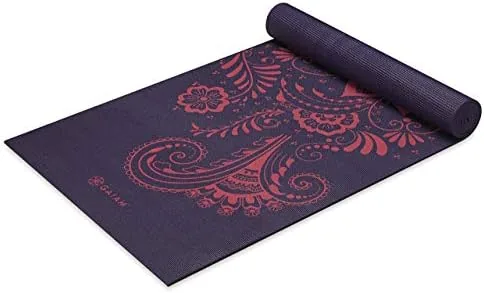 Overview of the Gaiam Premium Yoga Mat, 6mm Thick Print Mat | Premium