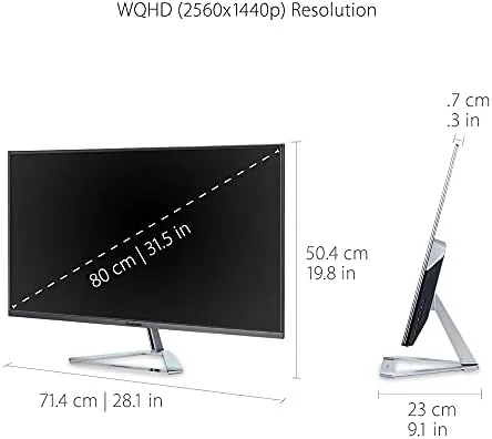 The ViewSonic QHD monitor compared with a 1080p and a 4K display
