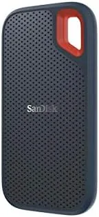 Large file transfer to the SanDisk 2TB drive showing high transfer speed