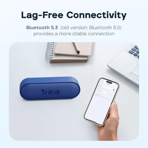 Testing the Tribit XSound Go Portable Bluetooth Speaker, 16W, 24H Playtime, Blue over two weeks