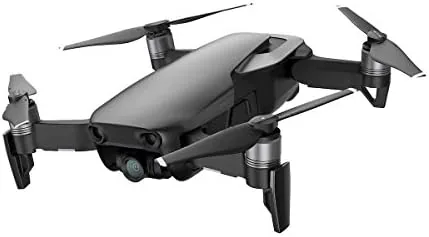 DJI Mavic Air drone folded and resting on its landing gear