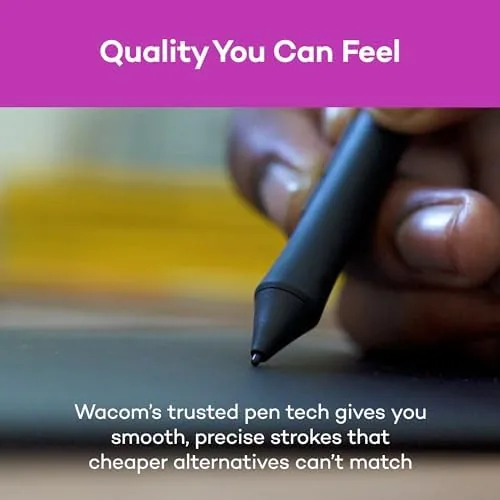 The Wacom Intuos Small, Wired Graphic Drawing Tablet with Pen + in real use