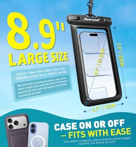 Touchscreen responsive through the clear front film of the pouch