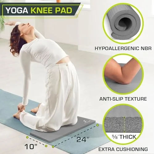 Close look at the ProsourceFit Extra Thick Yoga Knee Pad and Elbow Cushion 15mm build quality