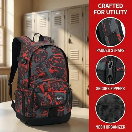 Three backpacks side by side comparing size and padding