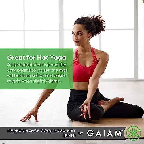 The Gaiam Yoga Mat - Premium 5mm Solid Thick Non Slip in real use