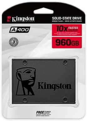 A laptop screen showing the desktop after a fast boot with the new SSD