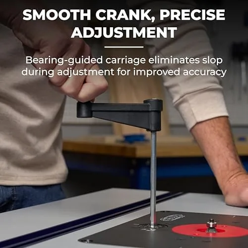 The Kreg PRS5000 Precision Router Lift - Router Table Lift System compared in context
