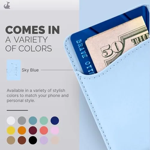 The Wallaroo Premium Leather Cell Phone Wallet Stick On - Android in real use