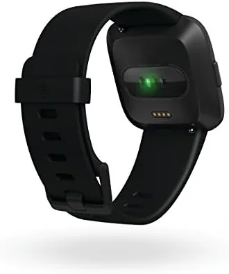 Another view of the Fitbit Versa Smart Watch, Black/Black Aluminium, One Size (S &