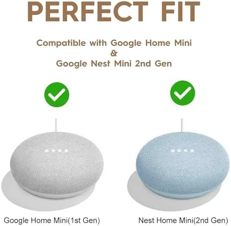 Google Nest Mini wall mounted in a kitchen above the counter