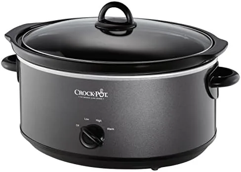 Manual dial model next to a programmable digital slow cooker