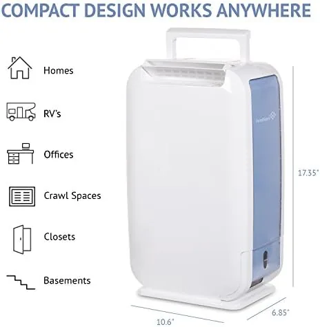 Another view of the Ivation 13-Pint Small-Area Desiccant Dehumidifier Compact and Quiet - With