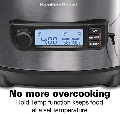 Pork shoulder probe reading on the LED display during cooking