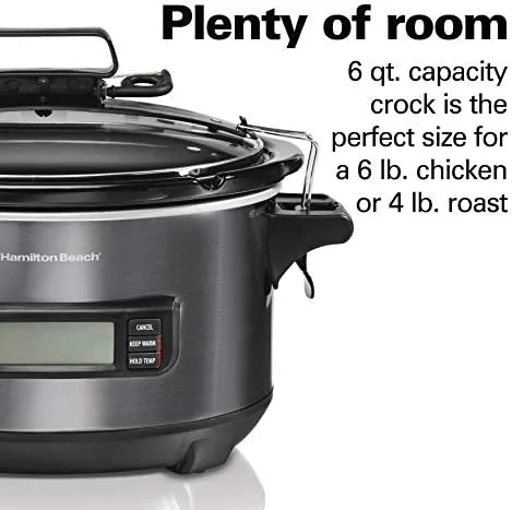 Slow cooker traveling with the lid locked in the back of a car