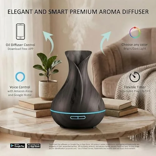 Another view of the Sierra Modern Home Smart WiFi Humidifier - Aromatherapy Essential Oil