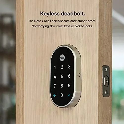 Nest app showing the lock status and the code list