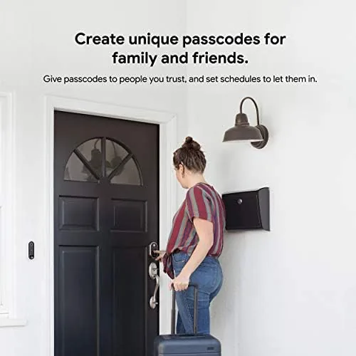 Nest x Yale lock next to a standard Wi-Fi smart lock