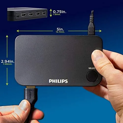 The Philips 4 Device HDMI Switch, Wireless Remote, Use with 4K compared in context