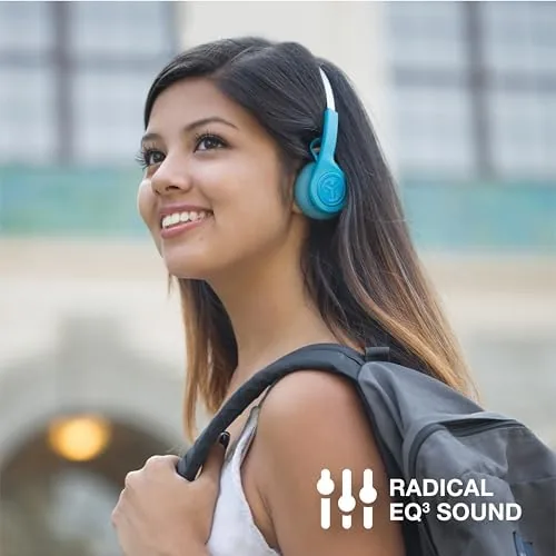 Another view of the JLab Rewind Wireless Retro Headphones, Black, Bluetooth 4.2, 14 Hours
