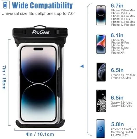 Close look at the ProCase 2 Pack Waterproof Phone Pouch, Underwater Phone Case Up build quality