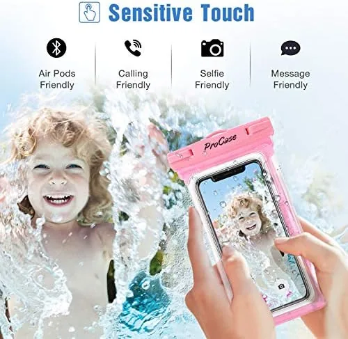 The ProCase 2 Pack Waterproof Phone Pouch, Underwater Phone Case Up in real use