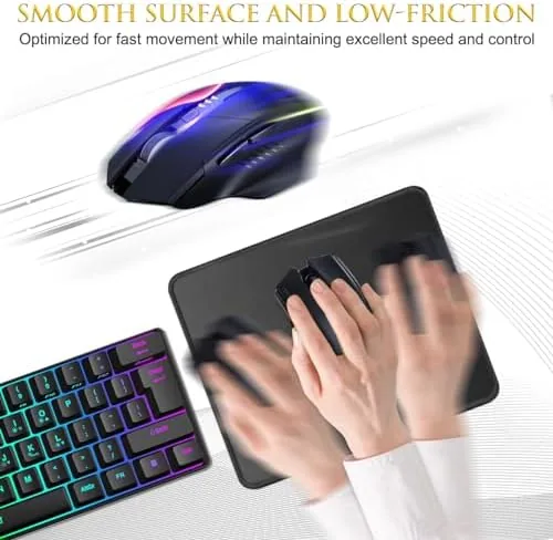 The JIKIOU 3 Pack Mouse Pad with Stitched Edge, Perfect Size in real use