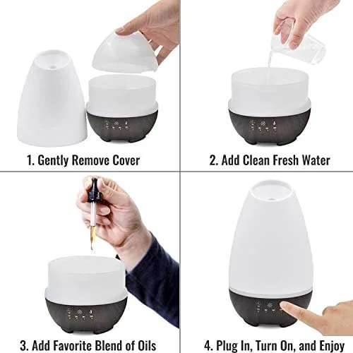 Another view of the HealthSmart 500ML Essential Oil Diffuser for Large Rooms, Cool Mist