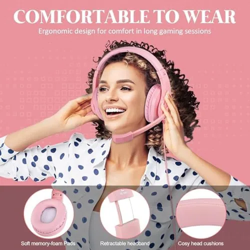 Headset next to a game controller and a phone showing multi device use