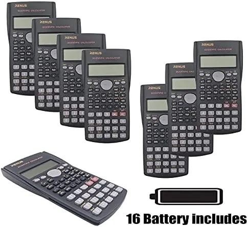 Close look at the RENUS 8 Packs, 2-Line Engineering Scientific Calculator Function Calculator for build quality