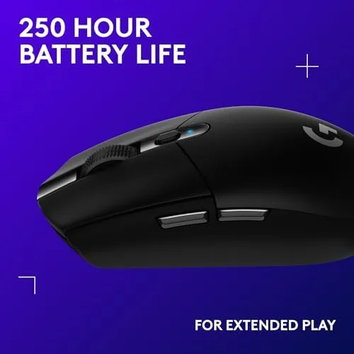 Black G305 in use during a gaming session