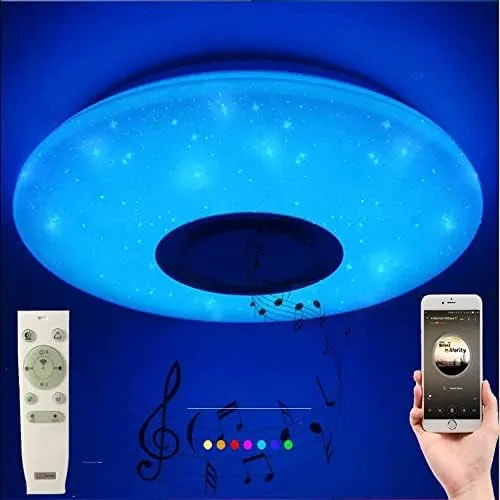 Close look at the Led Music Ceiling Light with Bluetooth Speaker 36W 20 inch build quality