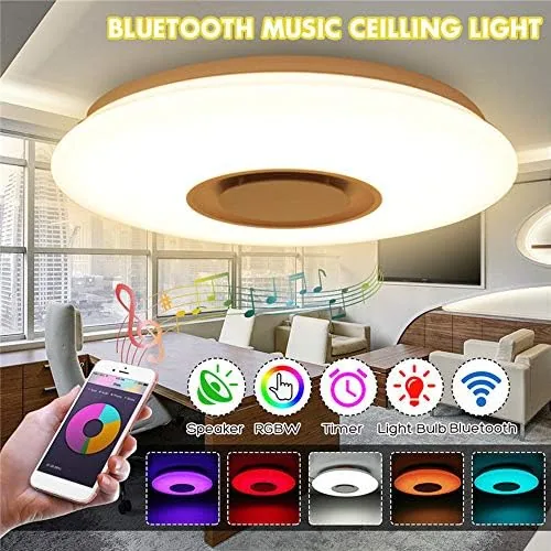 Detail shot of the Led Music Ceiling Light with Bluetooth Speaker 36W 20 inch features