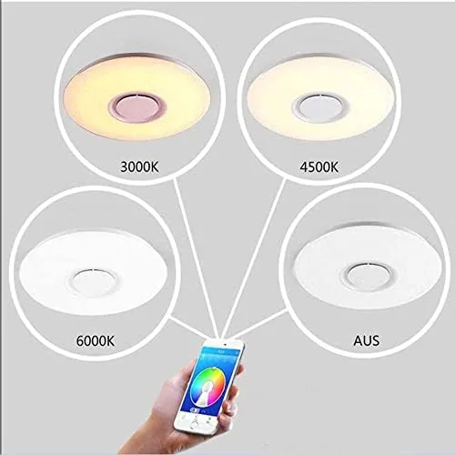 The Led Music Ceiling Light with Bluetooth Speaker 36W 20 inch in real use