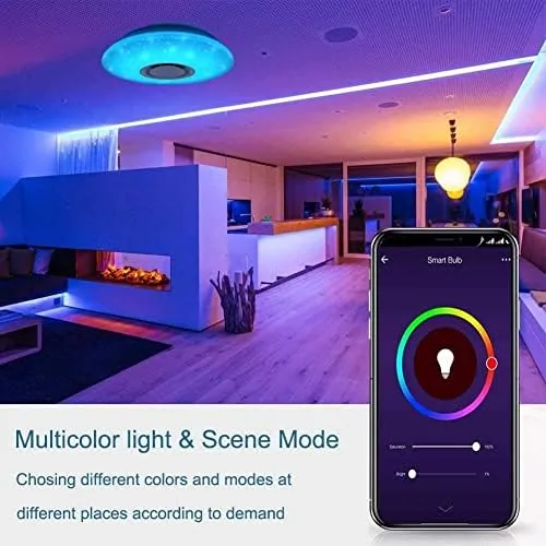 The Led Music Ceiling Light with Bluetooth Speaker 36W 20 inch compared in context