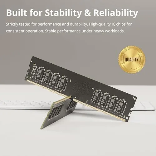 Another view of the Timetec 32GB KIT (2x16GB) DDR4 2666MHz (PC4-2666V) PC4-21300 UDIMM Desktop