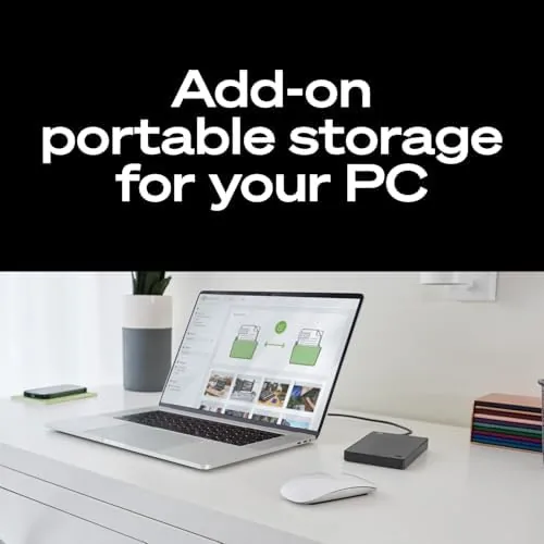 Detail shot of the Seagate Portable 2TB External Hard Drive HDD ,  USB 3.0 features