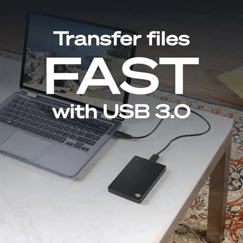 Another view of the Seagate Portable 2TB External Hard Drive HDD ,  USB 3.0
